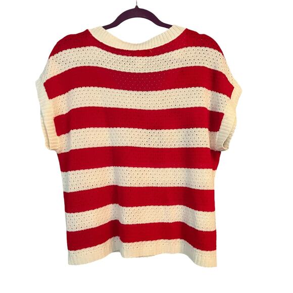 Smudge Patriotic Flag Sweater Made USA Red White Blue Stars & Stripes Size XL - Picture 4 of 8